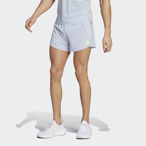 adidas heren split hardloopshorts blauw|Adizero Running Split Shorts .